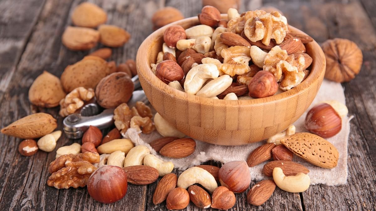 Dry Fruits | Similar to sweets, nuts are considered auspicious too. They are rich in nutritional content and calories and provide sufficient energy and nutrition for those who fast throughout the day. Credit: Getty Images