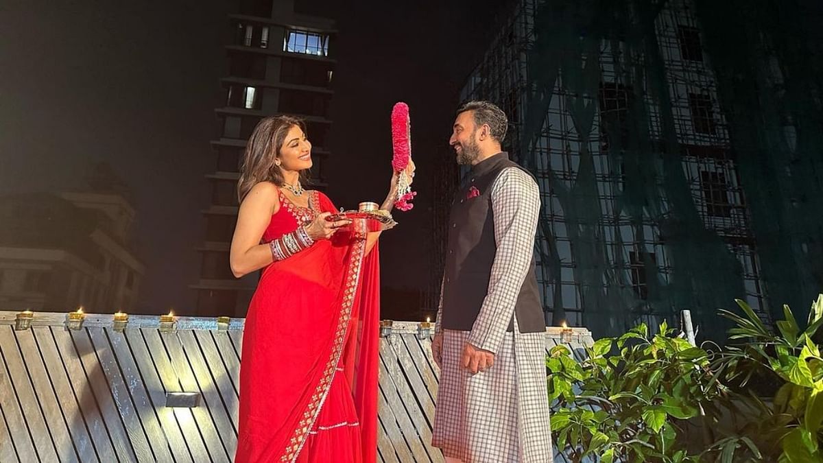 Shilpa Shetty too shared a photograph with her husband Raj Kundra. Credit: Instagram/theshilpashetty