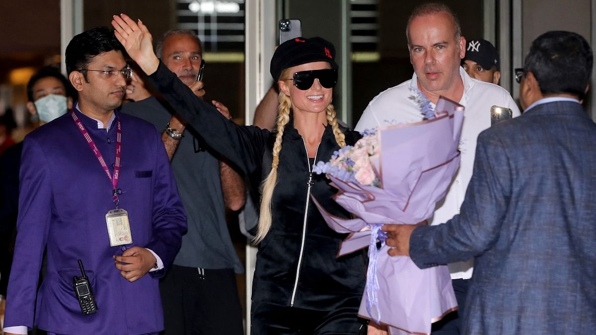American media personality and businesswoman Paris Hilton arrived in Mumbai on October 19. She is in India to unveil her new fragrance Ruby Rush. Credit: Reuters Photo