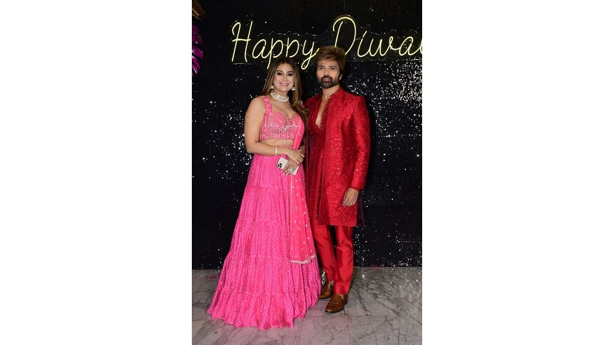 Himesh Reshammiya and his wife Sonia Kapoor pose together for a photo. Credit: Special Arrangement