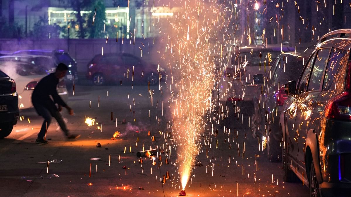 Bursting firecrackers on Diwali is an age-old tradition but authorities in Delhi said the decision to restrict it was taken after considering environmental concerns and health hazards associated with it. Credit: PTI Photo