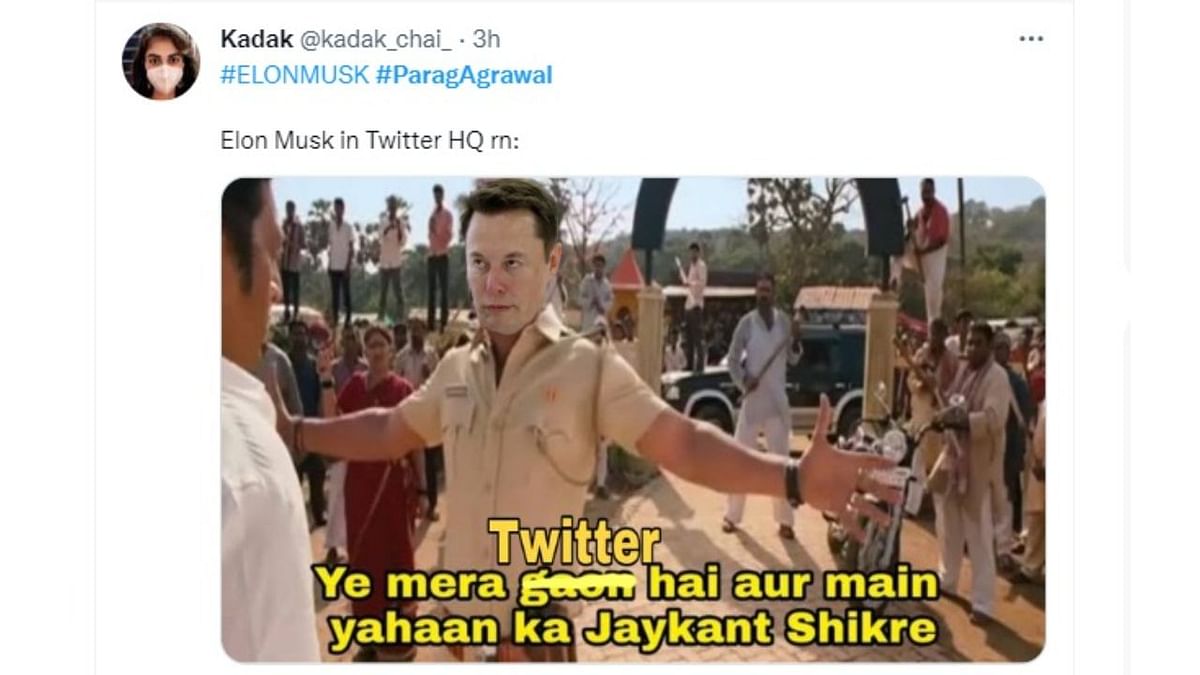A user shared a a meme using a reference to Bollywood movie 'Singham'. Credit: Twitter/@kadak_chai_