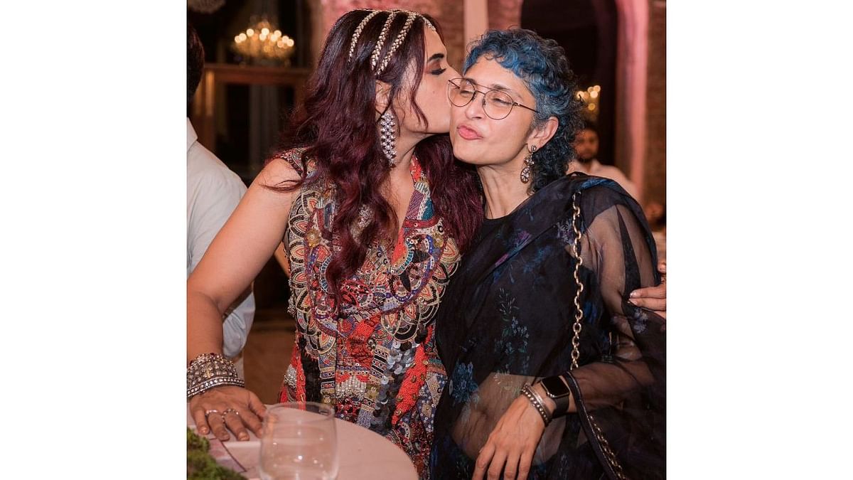 Richa Chadha with Kiran Rao at her Mumbai reception. Credit: Special Arrangement