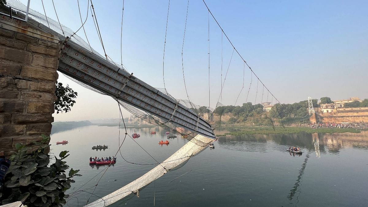 The bridge was 1.25 metres wide and spanned 233 metres. Credit: Reuters Photo