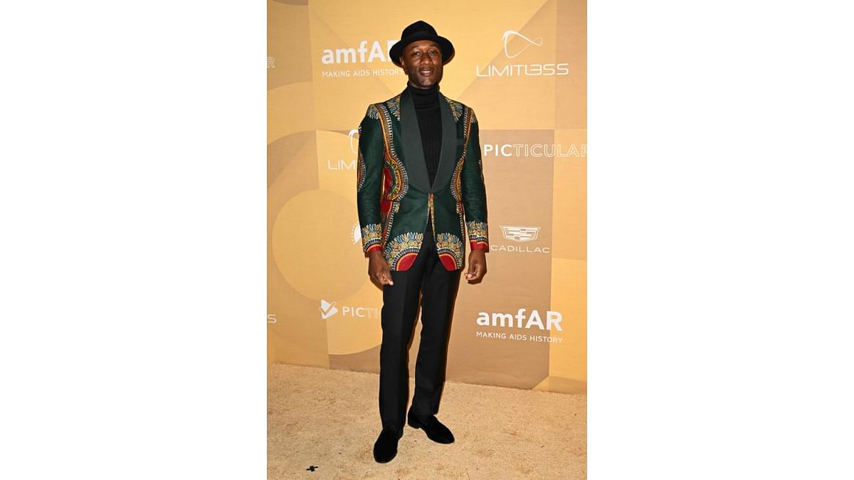 US singer Aloe Blacc arrives for the amfAR Gala. Credit: AFP Photo
