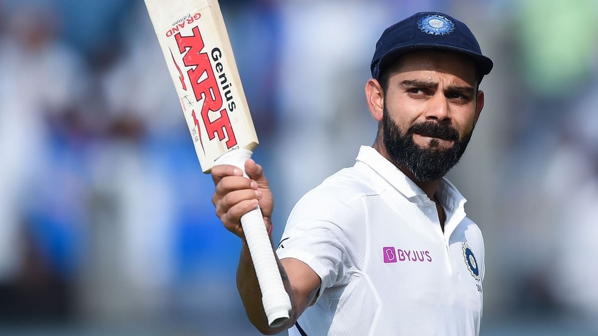 Kohli is the first Test batsman to score double hundreds in four consecutive series. Credit: AFP Photo
