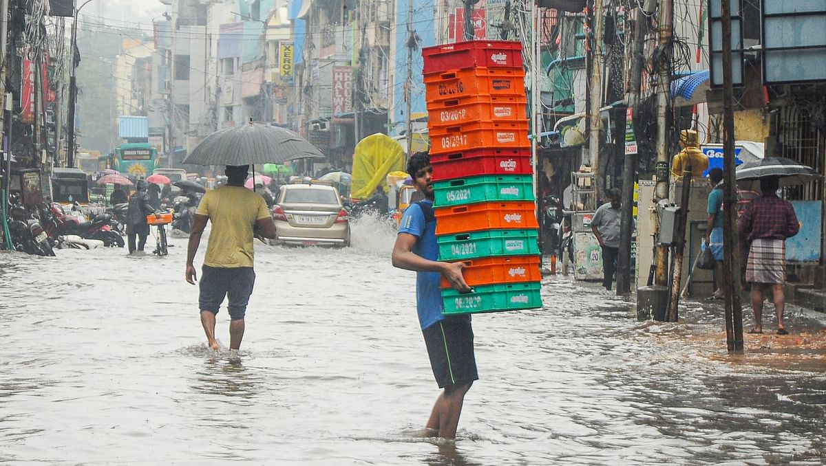 Almost all parts of Chennai, the neighbouring districts of Kancheepuram, Tiruvallur and Chengalpet, coastal regions falling under Villupuram, Cuddalore, the Cauvery Delta zone regions including Thanjavur district and southern Ramanathapuram as well experienced rainfall. Credit: PTI Photo