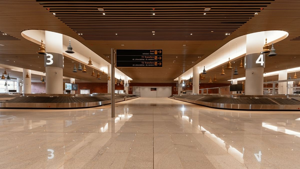 There will be nine customs hand baggage screenings. The gate lounge will have a seating capacity of 5,932. Phase 1 of T-2 has a capacity of 25 million passengers per annum. Credit: Twitter/@narendramodi
