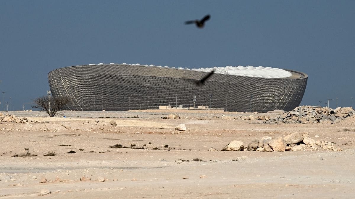 The Lusail Stadium is pictured in Lusail on November 11, 2022, ahead of the Qatar 2022 FIFA World Cup football tournament. Credit: AFP Photo