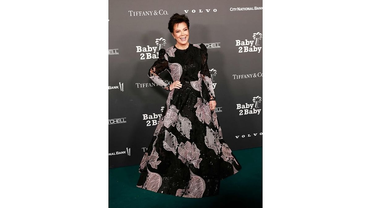 Kris Jenner was a vision to behold in a flared black gown. Credit: AFP Photo