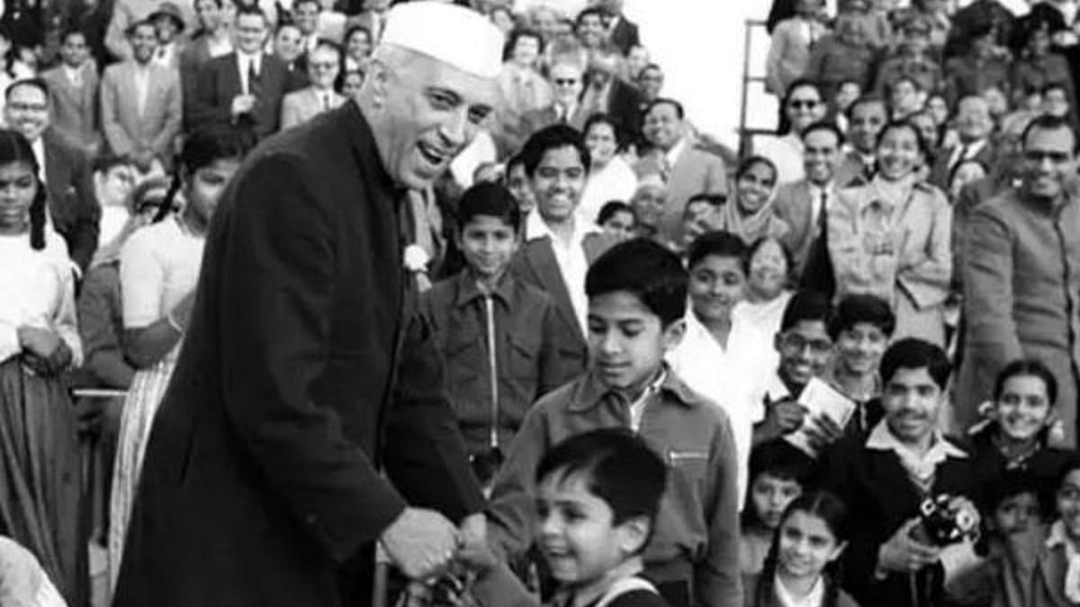 Nehru's birth anniversary is celebrated as 'Children's Day' in India because of his advocacy for the cause of children's education. He was popularly called 'Chacha Nehru' by children. Credit: DH Pool Photo