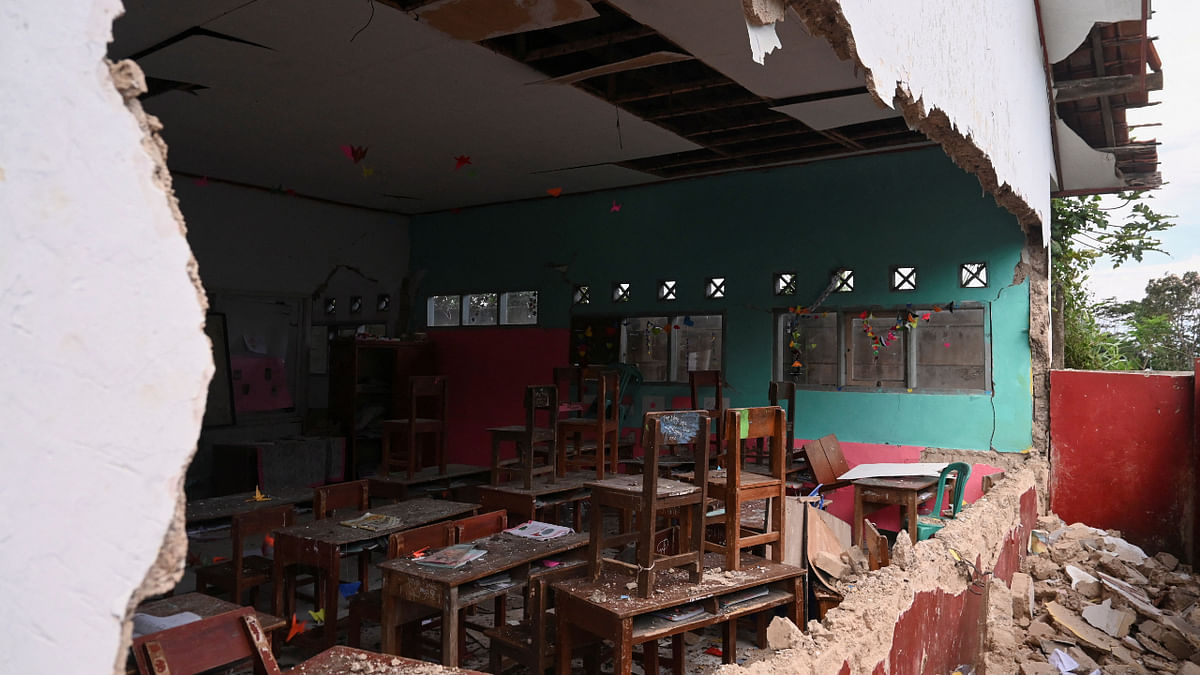 Damaged classrooms haunt the province as lives, hopes and future of many remain shattered after the devastating impact of the earthquake. Credit: Reuters/Iman Firmansyah