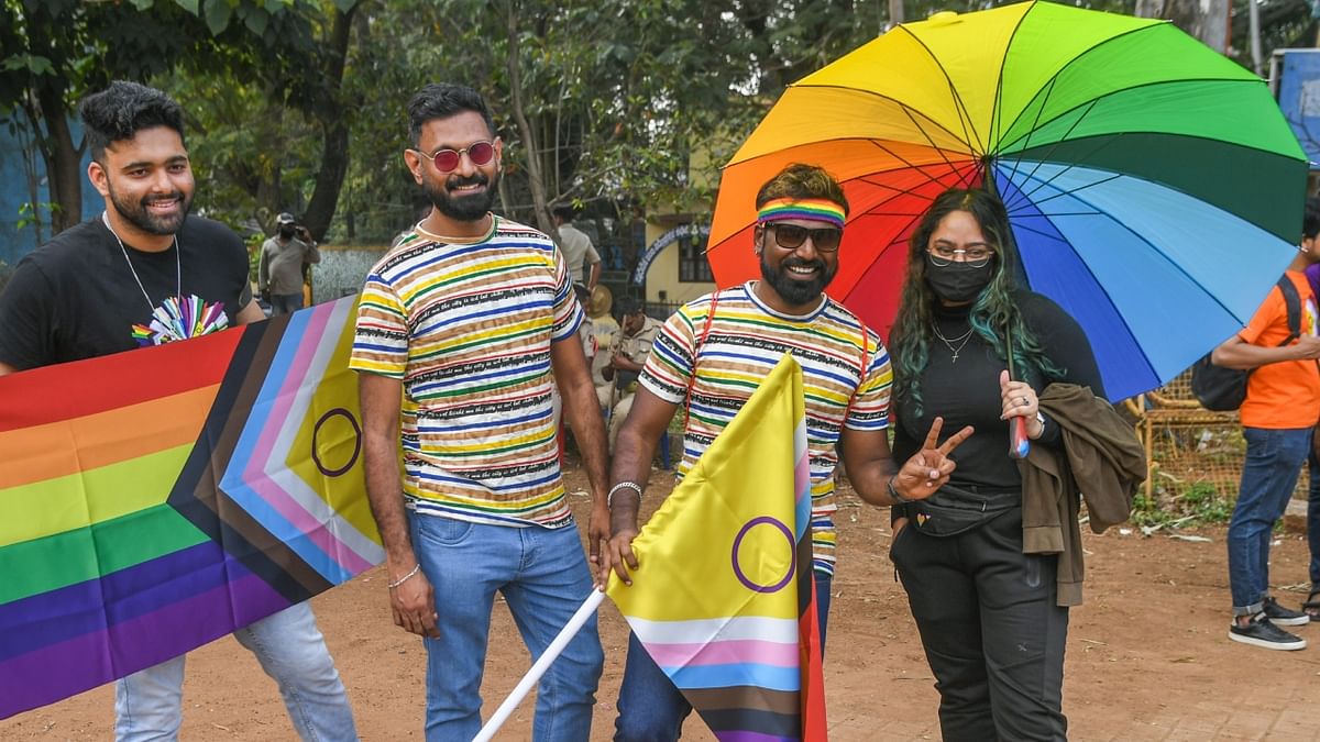 The 'Ride With Pride' event was held at Freedom Park, followed by Pride Evening (Hemmeya Sanjeya) at Samsa Bayalu Ranga Mandira near Town Hall to mark the Karnataka Queer Habba. Credit: DH Photo/SK Dinesh