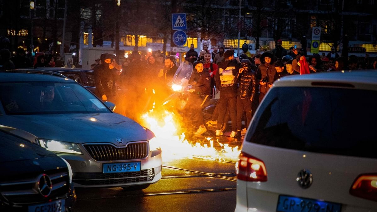 Media reported unrest in the capital Amsterdam and The Hague. Credit: AFP Photo