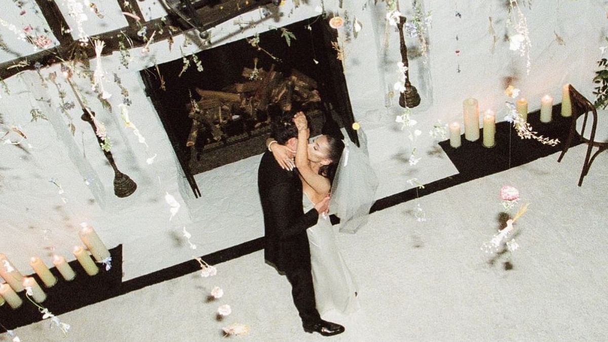 Rank 04 | Singer Ariana Grande's wedding to Dalton Gomez garnered 26.6 million likes and was the fourth most-liked post on Instagram. Credit: Instagram/@arianagrande