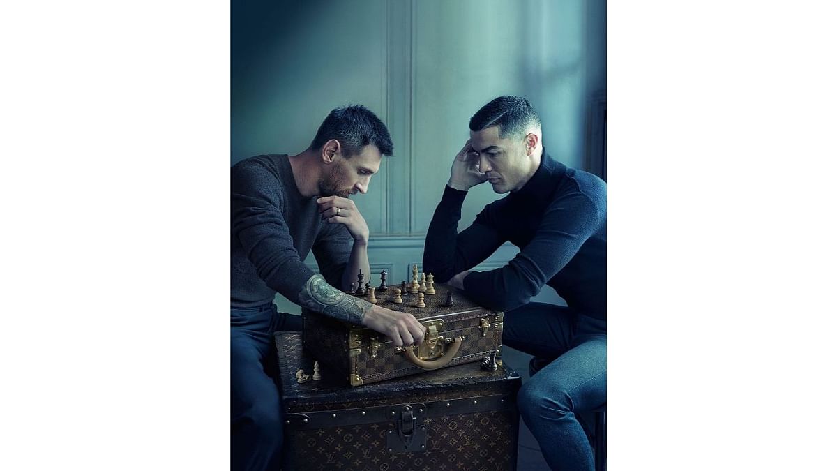 Rank 08 | The latest entrant in the top 10 list is football legend Cristiano Ronaldo and Lionel Messi playing a game of chess, sponsored by fashion giant French luxury brand Louis Vuitton. It took barely nine hours to collect around 24.6 million likes. Credit: Instagram/@cristiano