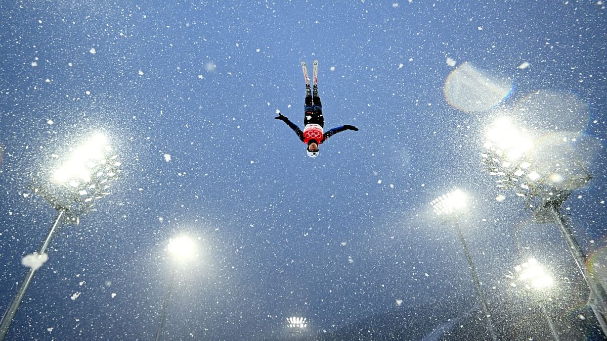 Anastasiya Andryianava of Belarus in action during 2022 Beijing Olympics training. Credit: Reuters Photo