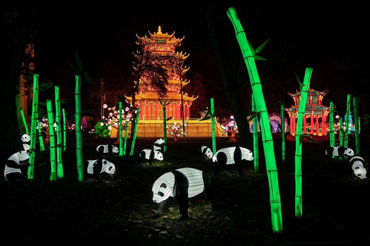Illuminated lanterns during the Lanterns Festival at The Cours Foucault park in Montauban, southwestern France. Credit: AFP Photo