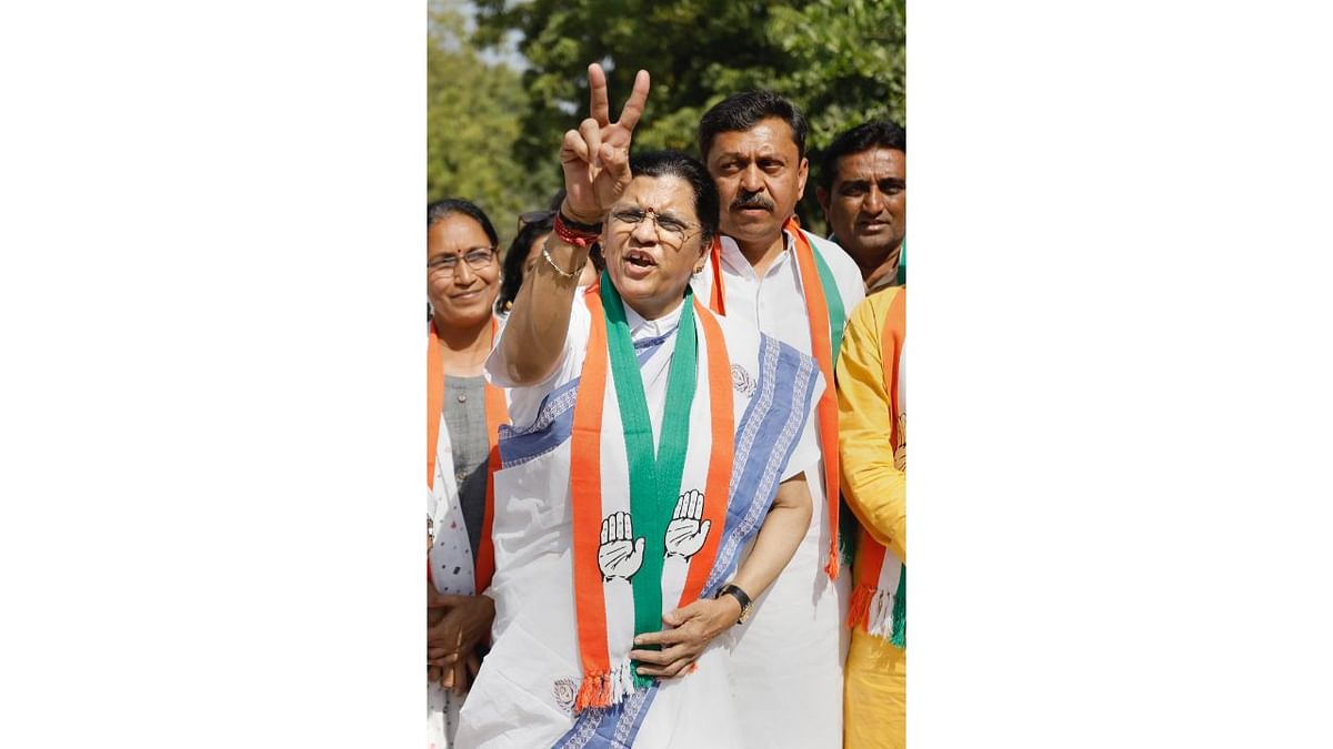 Congress leader Amee Yajnik is fielded against Gujarat Chief Minister Bhupendra Patel from Ghatlodia seat. Credit: PTI Photo