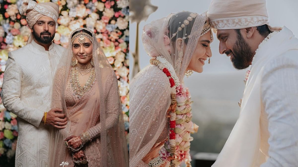 Actor Karishma Tanna married her long-time love Varun Bangera in the presence of their loved ones on February 5, 2022. Credit: Instagram/@karishmaktanna