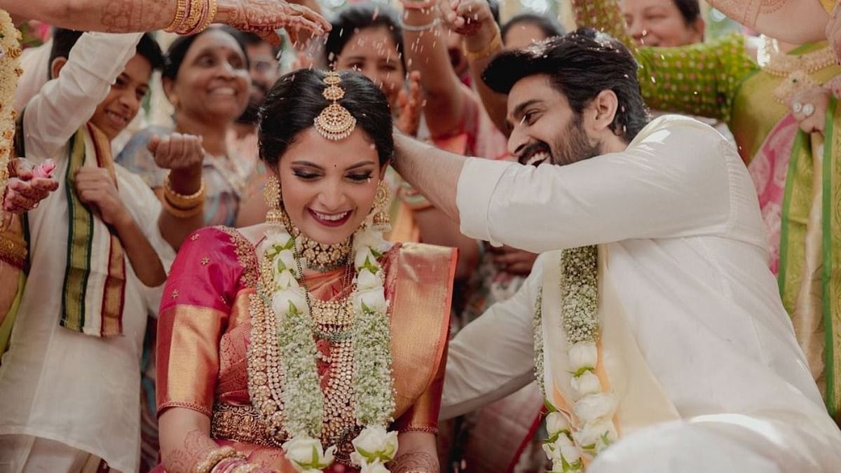 Tollywood actor Naga Shaurya and interior designer Anusha N Shetty got married on November 21 in Bengaluru. Credit: Instagram/@actorshaurya