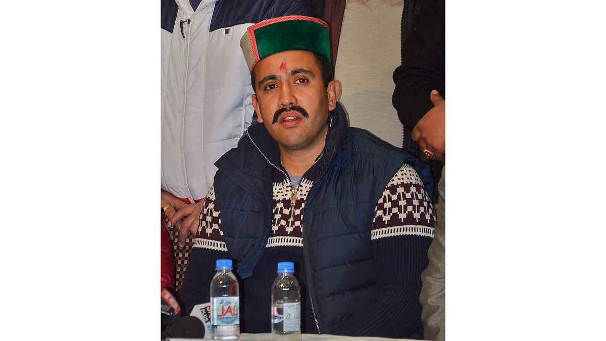 Pratibha Singh's son Vikramaditya has been elected as an MLA from Shimla rural and is also among the frontrunner for the chief minister's post. Credit: PTI Photo