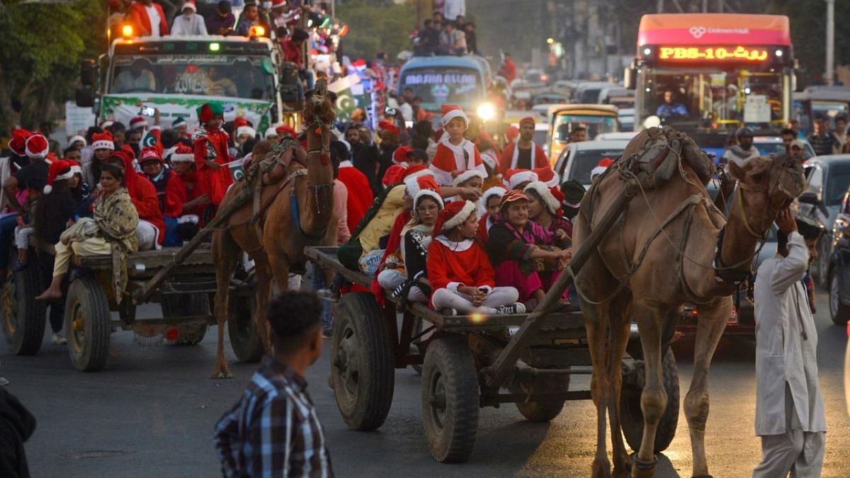 Christians take part in a Christmas rally in Karachi. Credit: AFP Photo