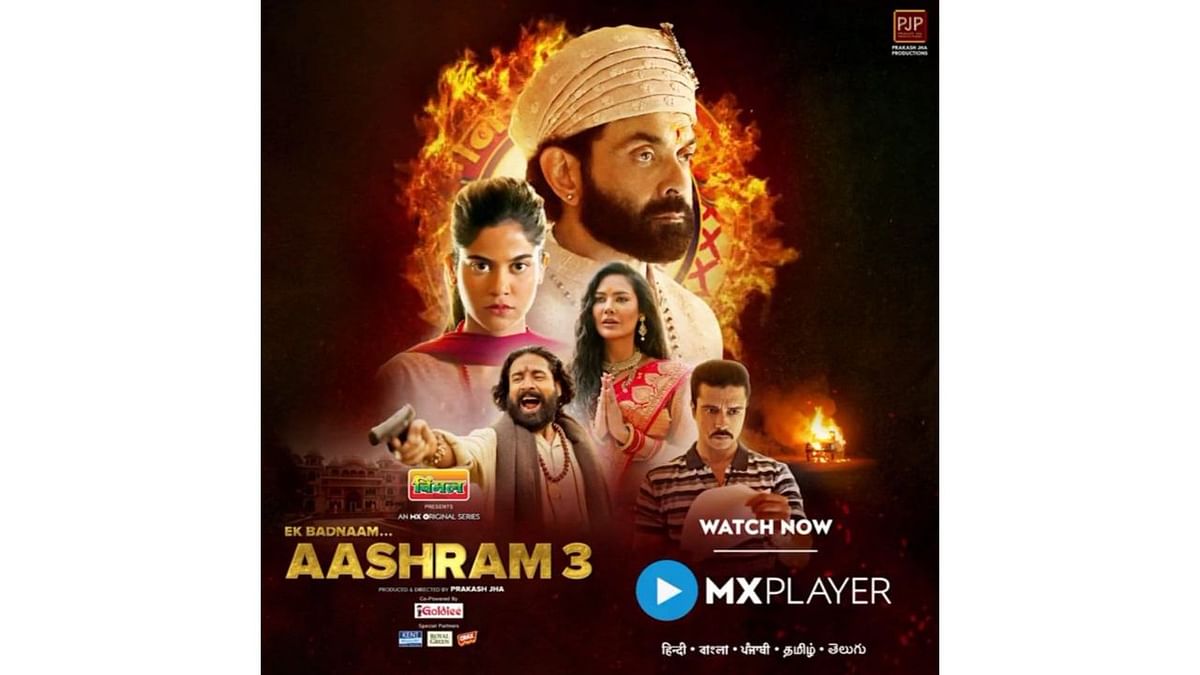 'Aashram' Season 3: After the massive success of seasons 1 and 2, the third season came out this year. The protagonist of 'Aashram 3' is Kashipur Wale Baba Nirala, who succeeded as a kingmaker when Hukum Singh was elected as the state's chief minister. But for Baba, winning isn't enough—he wants to accomplish more and become Supreme! The show revolves around these challenges. Credit: Special Arrangement