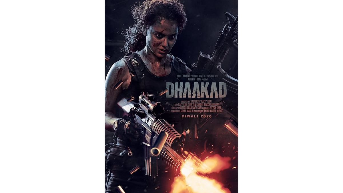Dhaakad: Actor Kangana Ranaut’s action avatar in the film wasn’t good enough to attract the audience to the theatres and was declared a box office disaster straight away. Credit: Special Arrangement
