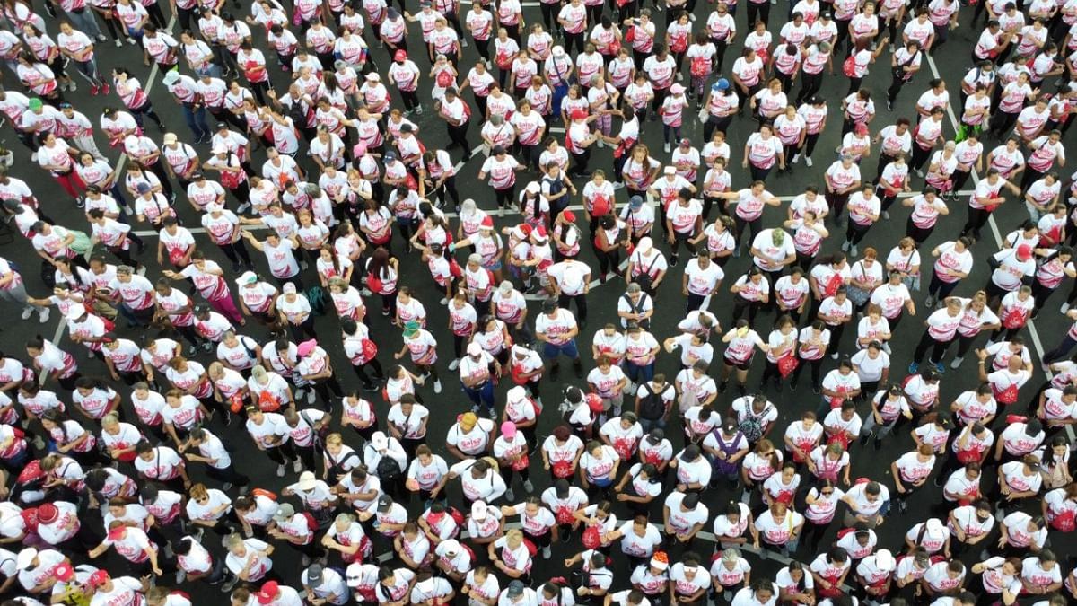 People participate in the second Aerobics Marathon with live Salsa music in Cali, Colombia. Credit: AFP Photo