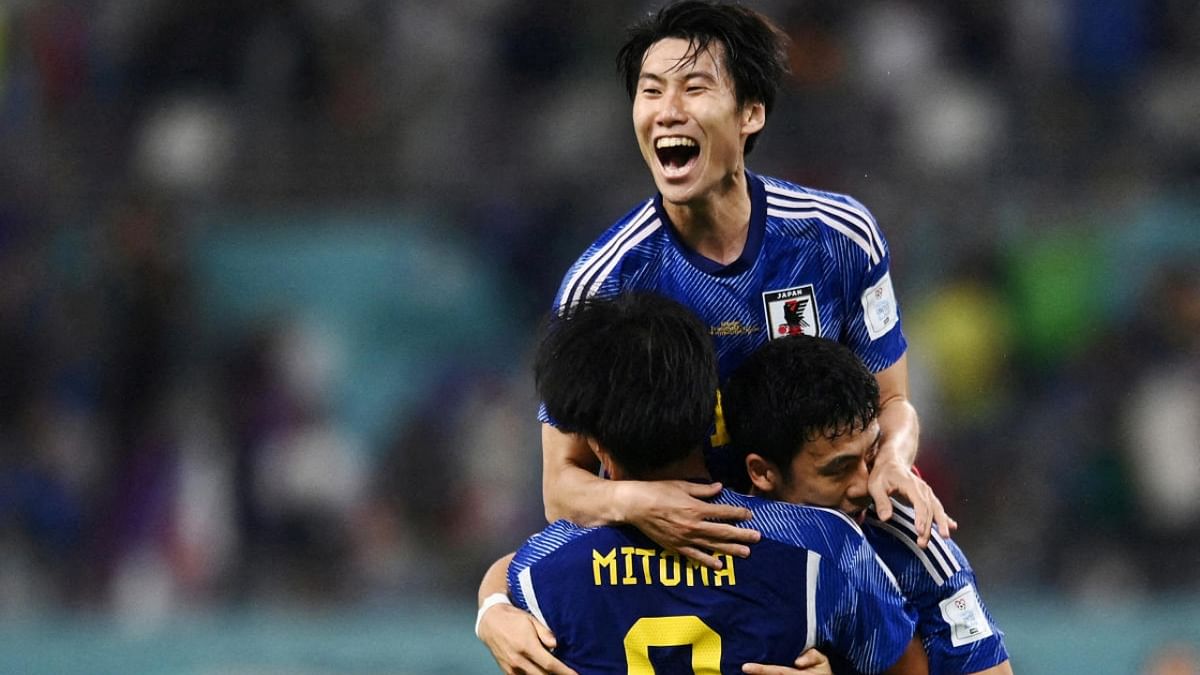 Speaking of underdogs, Japan's run in the tournament was terrific, knocking out big names like Germany in their World Cup campaign. Here, Japanese players celebrate after winning a match against Germany. Credit: Reuters Photo