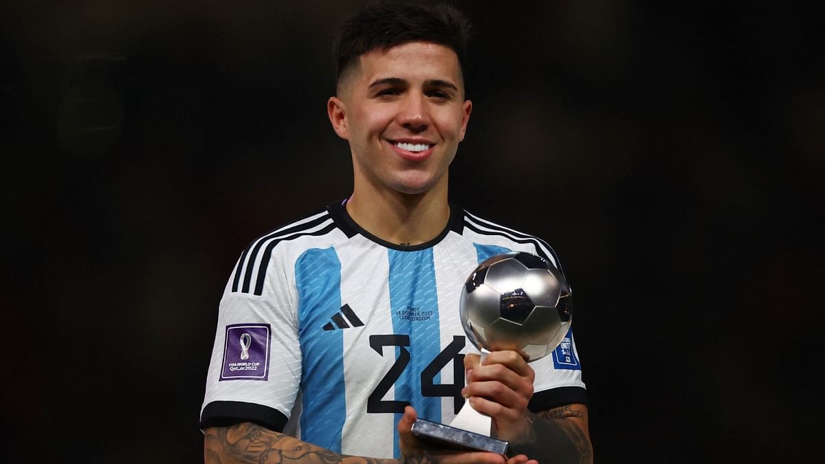 Argentina's 21-year-old midfielder Enzo Fernandez was named the tournament's best young player. Credit: Reuters Photo
