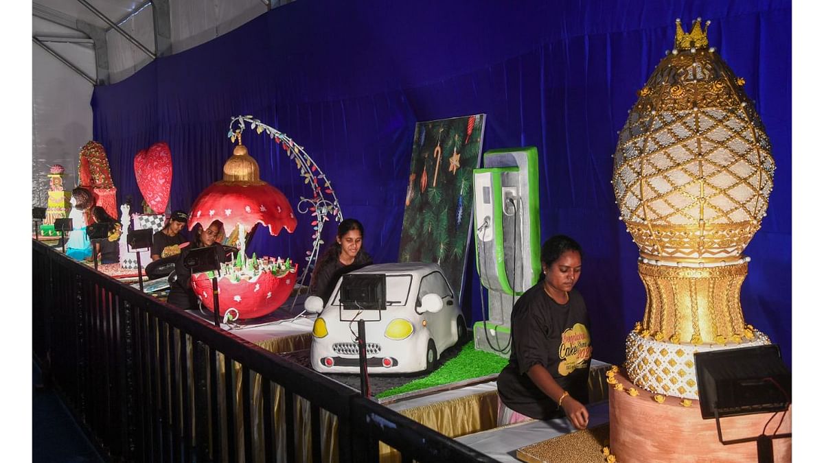 Annual Cake Show in Bengaluru featuring some of the best edible artwork. Credit: BH Shivakumar/DH Photo