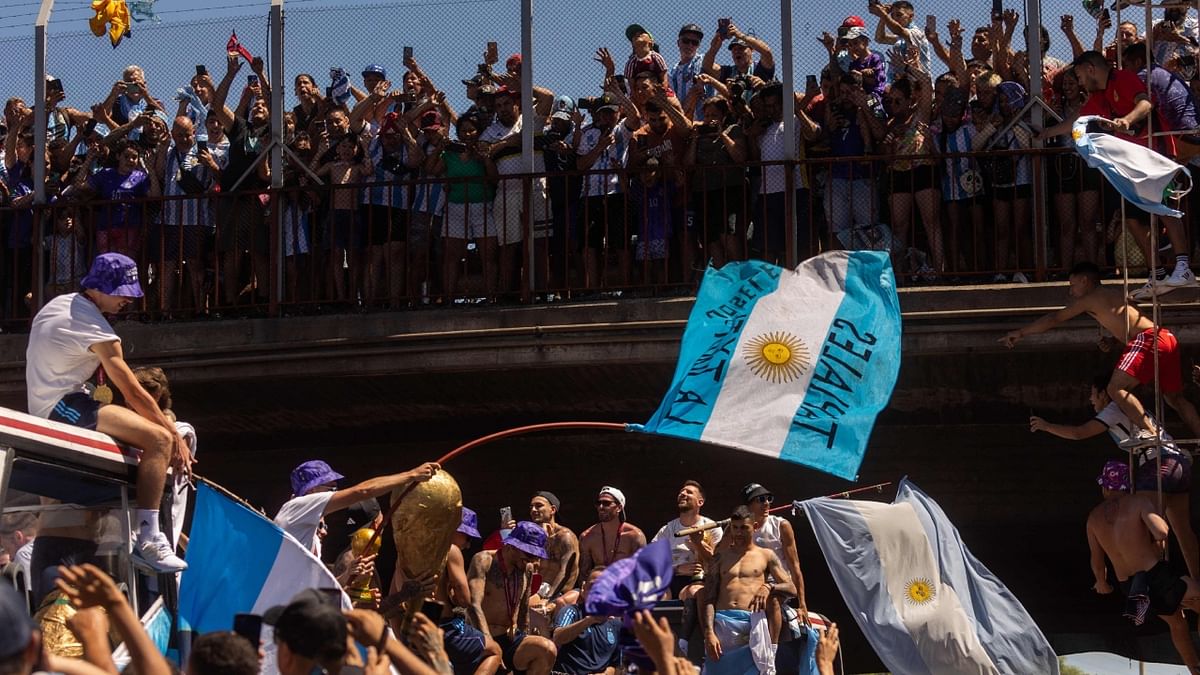 Toward nightfall, when most of the fans had already poured out of downtown Buenos Aires, there were isolated clashes between a few stragglers and the law enforcement. Credit: AFP Photo