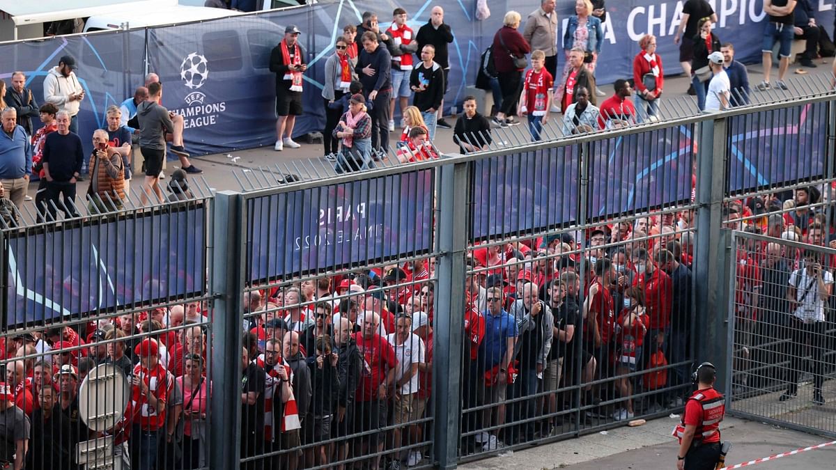 The May 28 final at the Stade de France in Paris descended into chaos when thousands of Liverpool fans were unable to gain access to the ground for the match against Real Madrid. Ticket-holding fans, who were attacked with tear gas by police and fell victim to street crime, were initially accused of trying to enter the stadium illegally. These allegations were disproved and organisers and security chiefs damned for poor organisation. Credit: AFP Photo