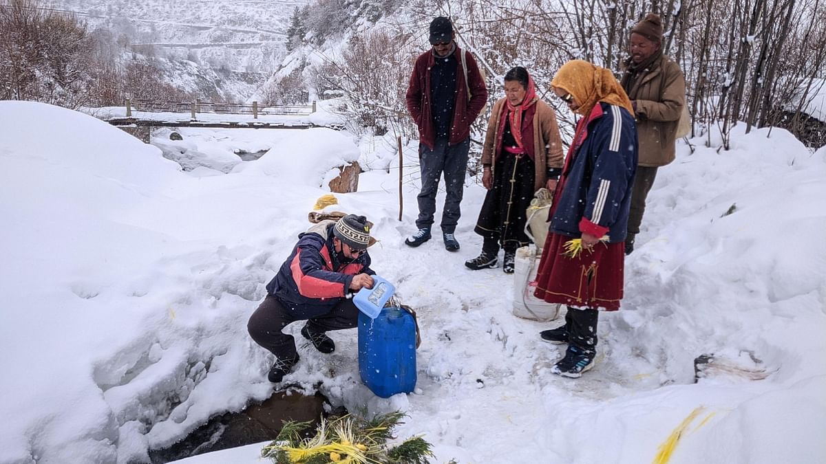 The harshest winter period saw the mercury dropping several notches below the freezing point in many places including Pahalgam on December 21, which recorded the lowest night temperature at minus 6.2 degrees Celsius. Credit: PTI Photo