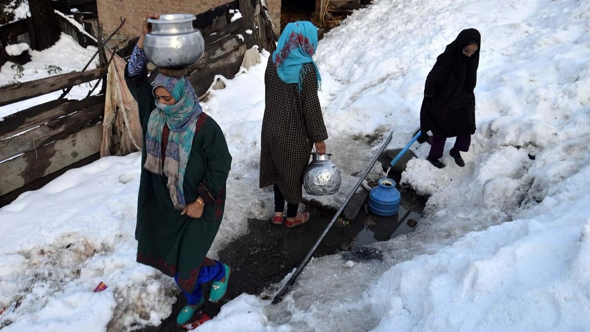 At several areas, people woke up to frozen taps. Credit: Special Arrangement