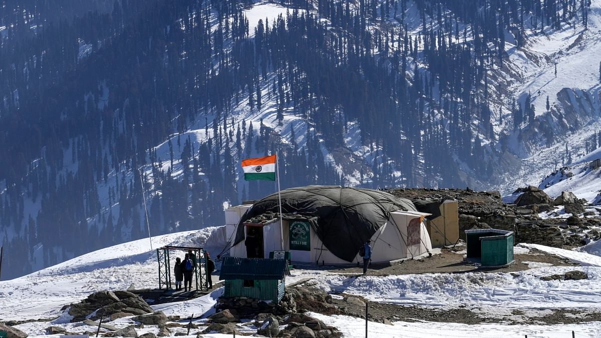 The famous ski resort of Gulmarg in north Kashmir's Baramulla district recorded a low of minus 4.6 degrees Celsius. Credit: PTI Photo