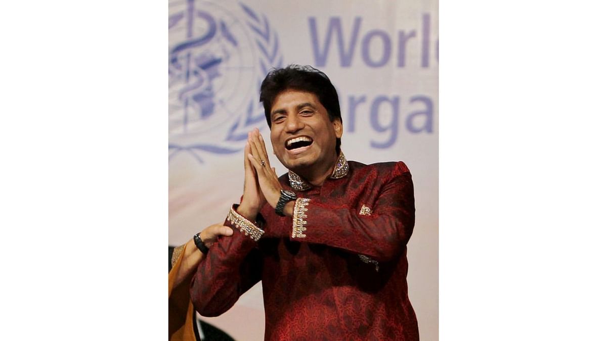 Celebrated comedian Raju Srivastava suffered a heart attack while working out and passed away on September 21 after spending over a month on ventilator. Credit: PTI Photo