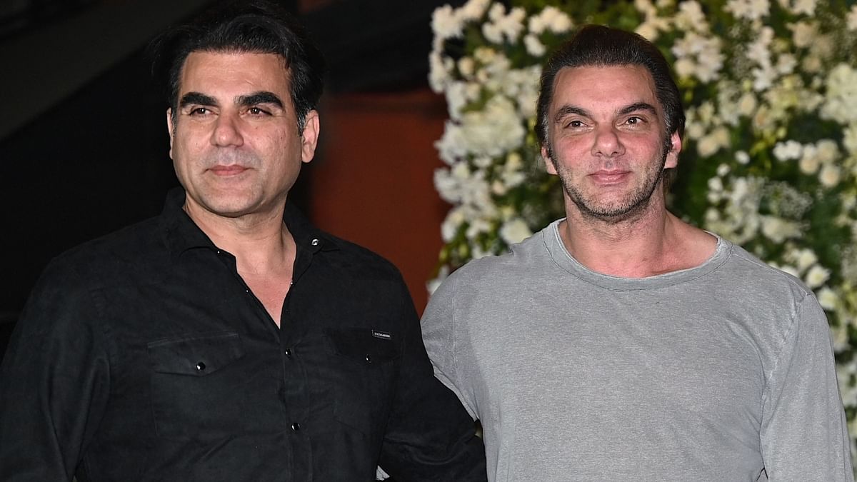 Salman's brothers Arbaaz and Sohail were also seen at the party. Credit: AFP Photo