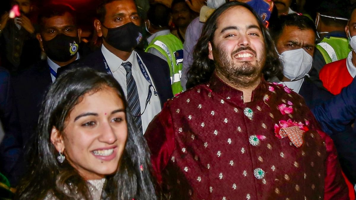 Anant has been friends with Radhika for some time now. In June this year, Ambanis hosted a lavish 'arangetram' ceremony for Radhika at the Jio World Centre in Mumbai. Credit: PTI Photo