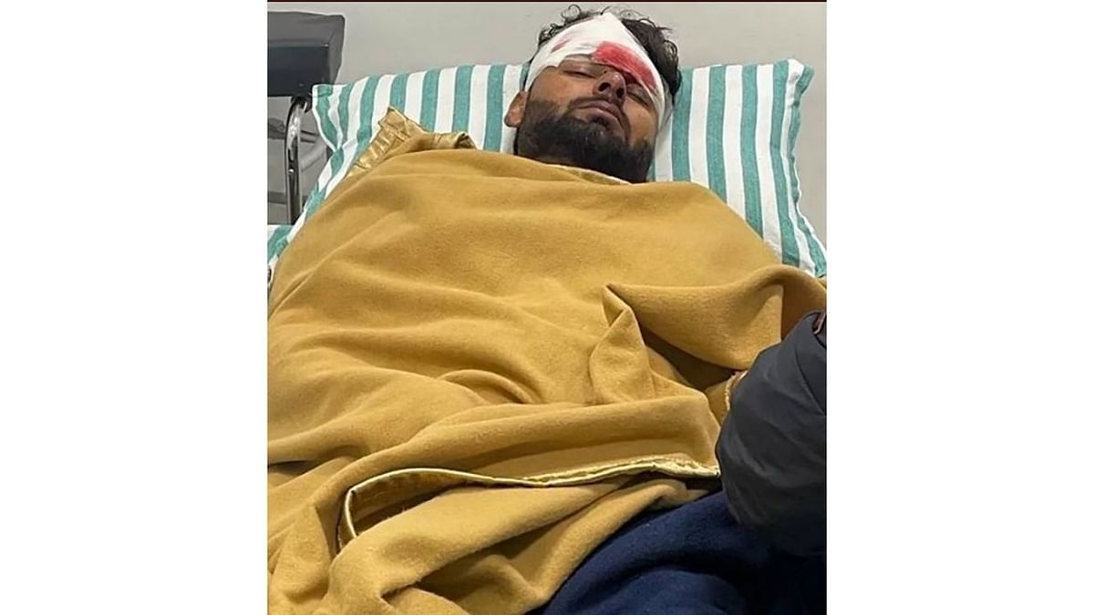 Cricketer Rishabh Pant suffered multiple injuries when his car collided with a road divider on the Delhi-Dehradun highway on December 30. Credit: PTI Photo