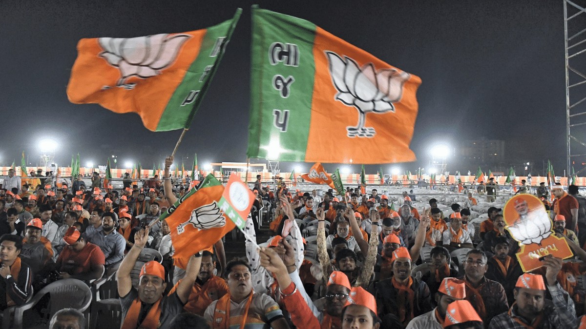 The BJP received Rs 336.50 crores from Prudent Electoral Trust and Rs 5 crore from Samaj Electoral Trust, for a total of Rs 352.50 crore for the FY2021-22, the highest among parties. Credit: PTI Photo