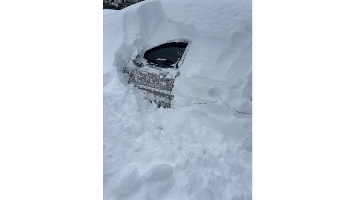 Last month, Renner shared a photo of a car buried by snow with the caption