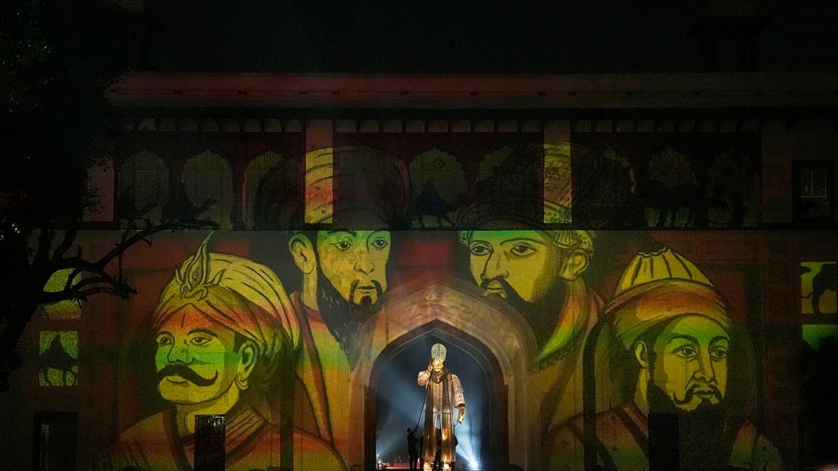 The new avatar of Light and Sound Show, titled as 'Jai Hind', was a dramatic presentation of the bravery and the history of India from the 17th century to the present day. Credit: PTI Photo