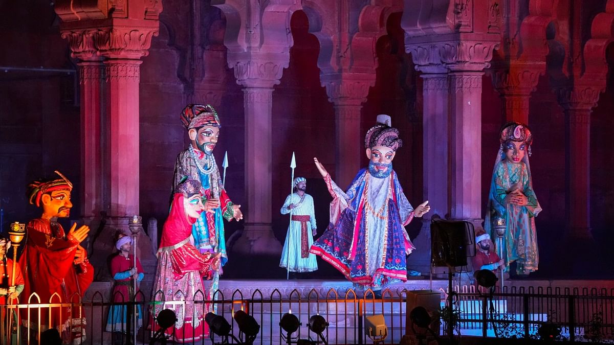 Beautifully conceptualised, scripted and executed, it was one-of-its-kind visual and cultural treat highlighting India’s rich history and heritage to newer generations through interactive techniques. Credit: PTI Photo