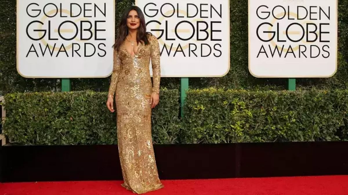 Priyanka Chopra made a rocking debut at the Golden Globe award in 2017 in a golden body-hugging sequin gown. Since then, she has been a regular attendee at the award show and has always put her best fashion foot forward on the red carpet. Credit: Reuters Photo