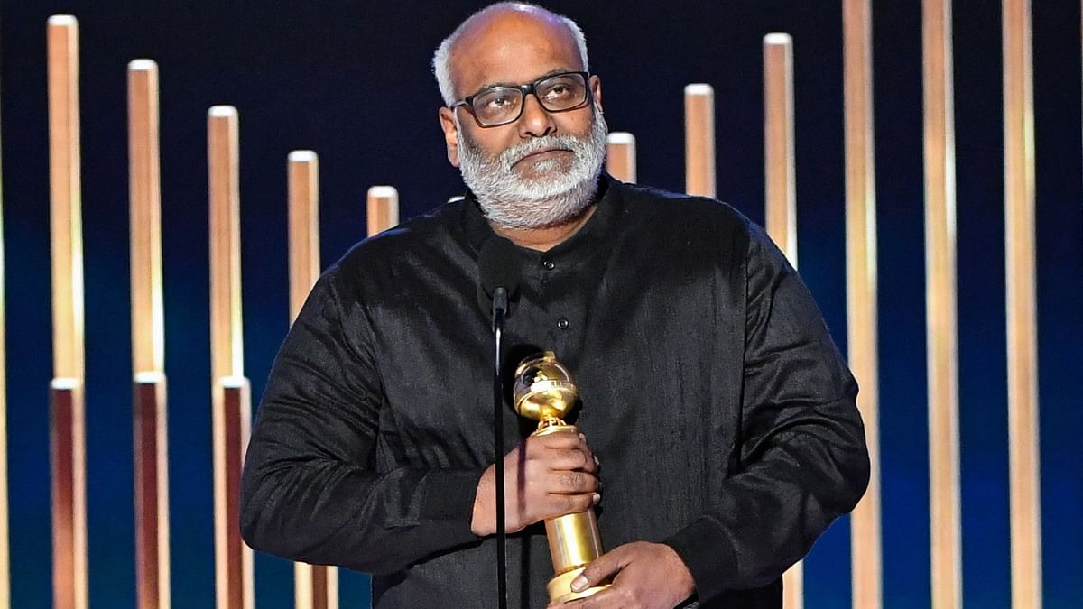 Veteran music director MM Keeravaani received the award. Credit: Reuters Photo