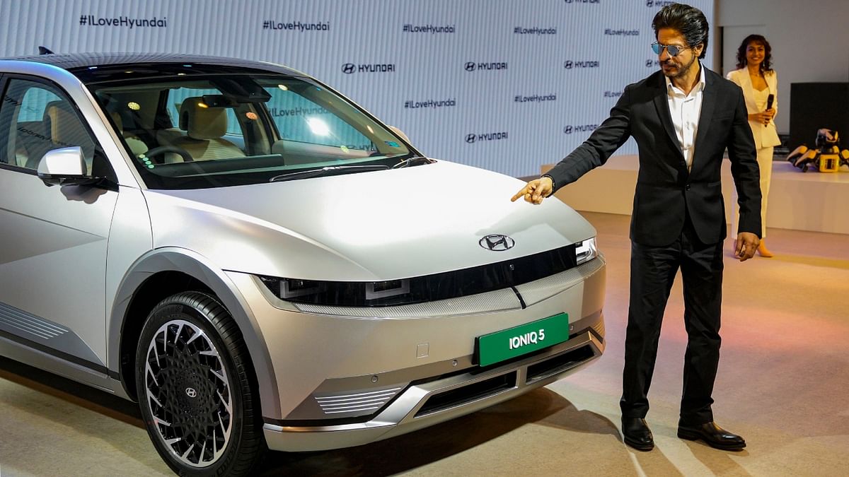 SRK, who is currently the brand ambassador of Hyundai, recently completed 25 years with the brand. Credit: PTI Photo