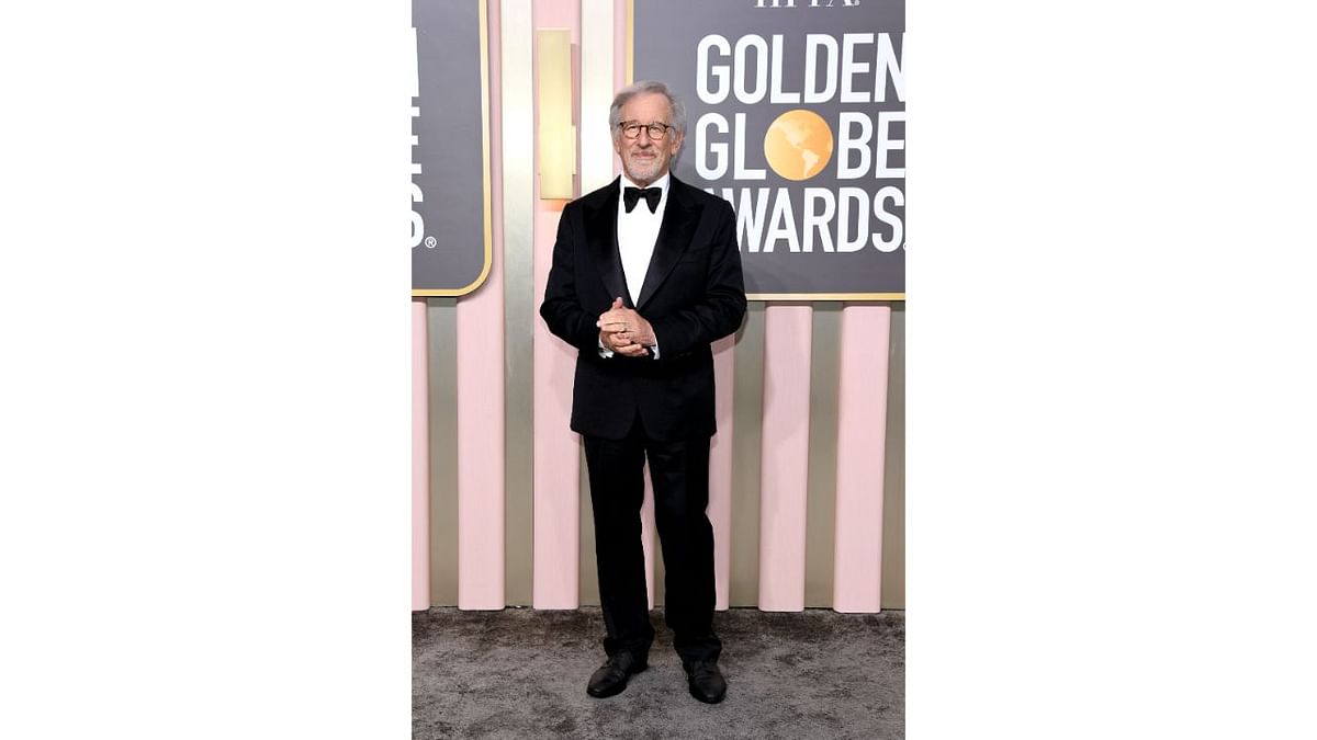 Hollywood filmmaker Steven Spielberg kept it classy in a black tuxedo. Credit: AFP Photo